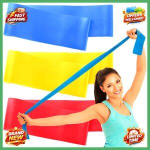 Latex-Free Resistance Bands Set of 3 with Carry Bag for Workouts, Therapy, Yoga